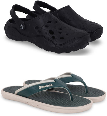 Pampy Angel Men Clogs(Black, Green , 6)