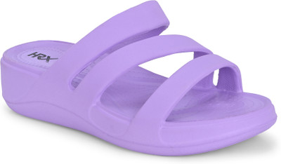 HRX by Hrithik Roshan Women Ultra-Lightweight & Flexible EVA Slip-On for All-Day Comfort Flip Flops(Purple , 3)