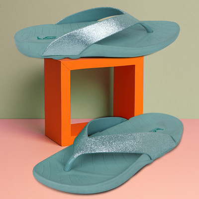 ENA Women Slippers(Green , 8)