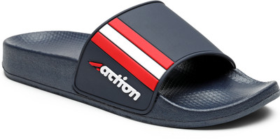 action Men SLIDER 104 Stylish Comfortable Lightweight Casual Slip On Slides Slides(Navy , 10)