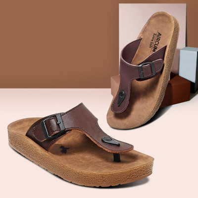 Aircum Men Slides | Casual | Lightweight | Soft Sole | Comfort Fit Men Slides Slides(Brown , 8)