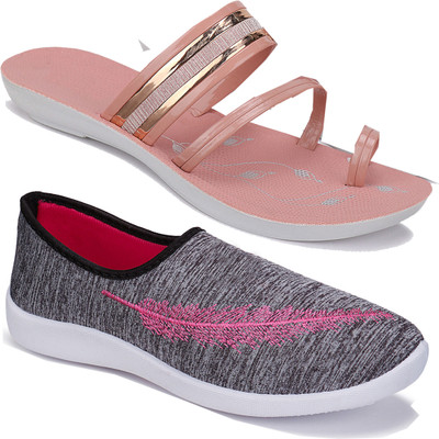 BERSACHE Women Flip Flops(Multicolor , 4)