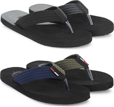 Magnolia Men Flip Flops(Blue, Grey , 6)
