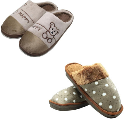 Mahi Enterprises Men Flip Flops(Beige, Brown , 6)