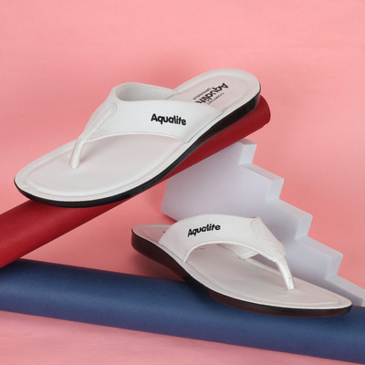 Aqualite Men Slippers(White , 8)