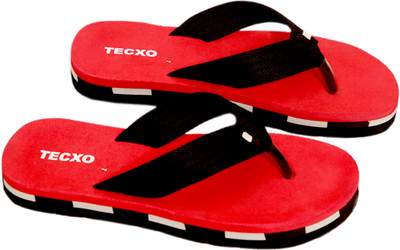 TECXO SPORTS Men Flip Flops(Red , 8)