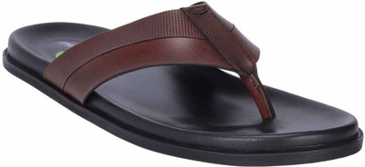 Miraatti Men Slippers(Tan, Black , 7)
