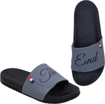 CLOSHO Men Slides(Silver , 11)