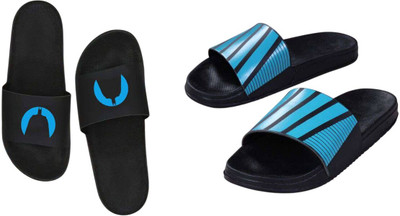 nvisan Men Slides(Blue, Blue , 8)