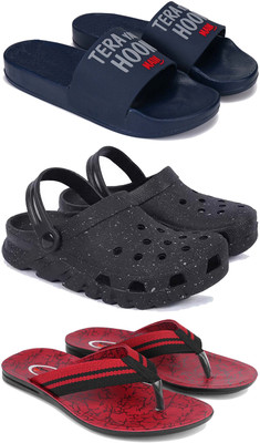 DRACKFOOT Men Slippers(Red , 8)