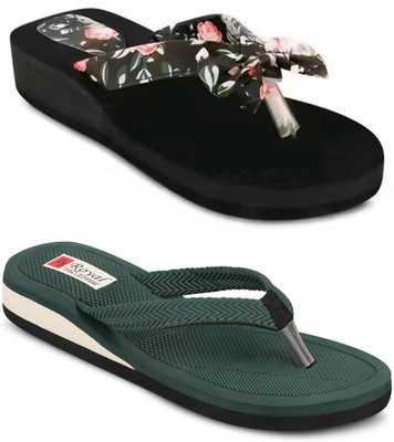 kishu Women Flip Flops(Multicolor , 4)