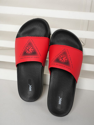 HRX by Hrithik Roshan Men Slides(Black, Red , 6)