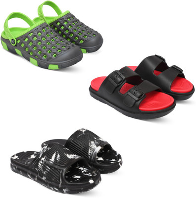 Acorn Men Slides(Green, Red, Black , 9)