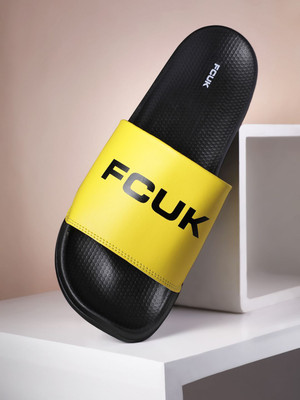 FCUK Men Slides(Yellow , 8)
