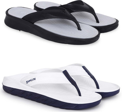 KAPYANSH Men Slippers(Grey, White , 8)