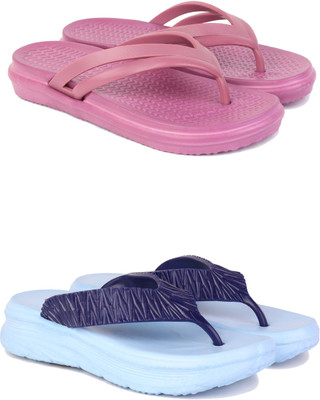 ABN Women Slippers(Pink, Blue , 4)