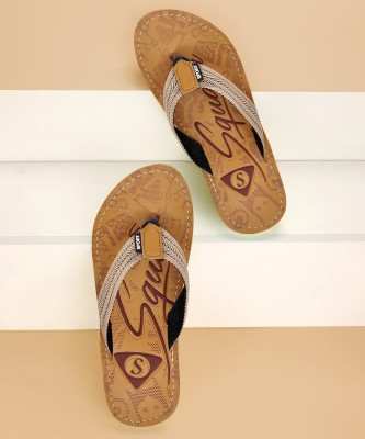 Squash Men Flip Flops(Tan , 6)