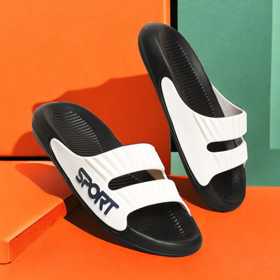 OMIKA Men Slides(White , 8)