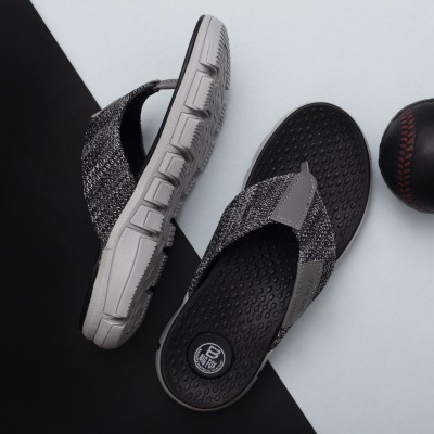 BIG FOX Men Alphabounce-10 Comfortable| Ultra-Light|Bounce Back | Water - Resistant Flip Flops(Grey , 6)