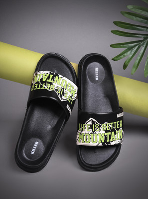 KILLER Men Slides(Black , 10)