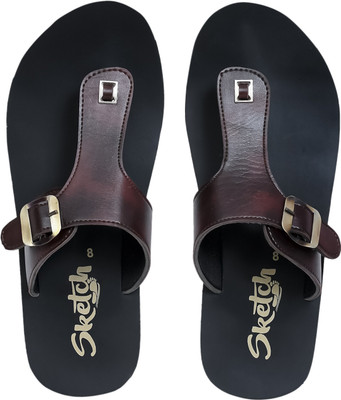 Sketch Men Slippers(Brown , 7)