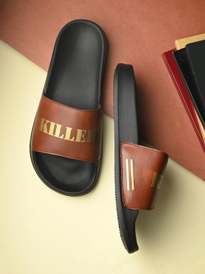 KILLER Men Slides(Tan , 9)