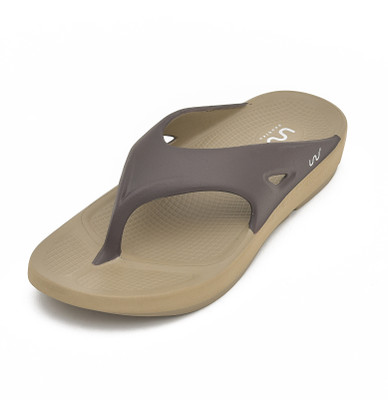 Doubleu Men Flip Flops(Khaki , 11)