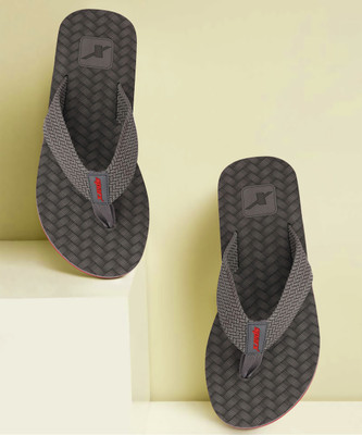 Sparx Men Flip Flops(Grey, Red , 6)