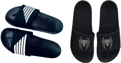 nvisan Men Slides(White, Grey , 9)
