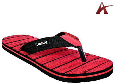 Altek Men Flip Flops(Red , 6)
