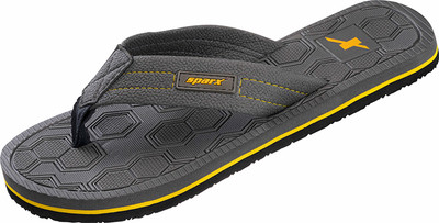 Sparx Men Slippers(Grey, Yellow , 10)
