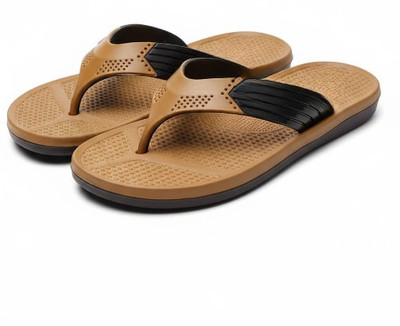 Jeshk Men Flip Flops(Tan, Brown , 8)