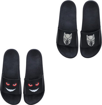Digicros Men Slides(Grey, Red , 7)