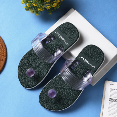 Lite Hawks Men Trendy Doctor Ortho |Lightweight|Anti-Slip|Pain Relief|Flip Flop for Boys Flip Flops(Green , 7)