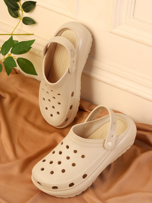 TRUFFLE COLLECTION Women Slides(Beige , 8)