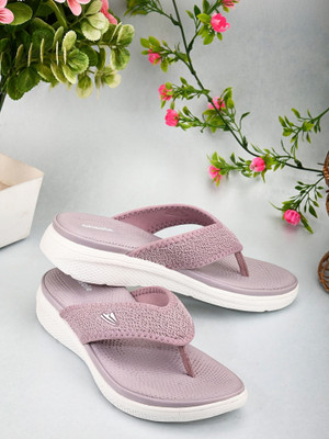 Onsole Women Flip Flops(Purple , 6)