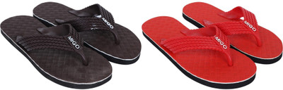 MIGOLITE Men Slippers(Red, Brown , 9)