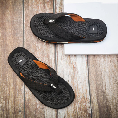 asian Men Flip Flops(Black, Brown , 7)