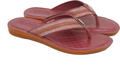 asian Women Slippers(Maroon , 7)