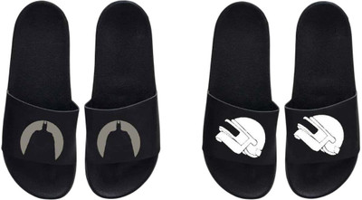nvisan Men Slides(Grey, White, Black , 8)