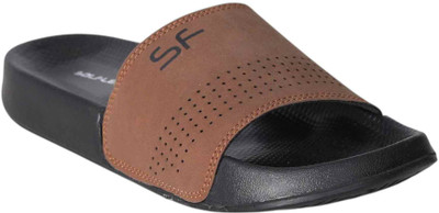 SOLFLEX Men Slides(Brown , 8)