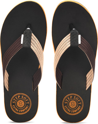 Stepsoft Men Flip Flops(Orange , 9)