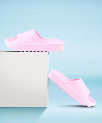 SHOEFLY Women Slides(Pink , 4)