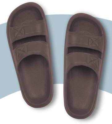 TieFit Men TieFit SuperLite and Breathable Soft Slide for Men Casual Daily Wear Slippers Slides(Brown , 7)