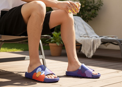 YZY Men Slides(Navy , 6)
