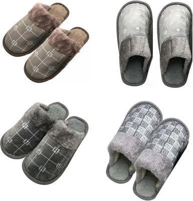 Mahi Enterprises Men Flip Flops(Beige, Grey, Grey, Grey , 7)