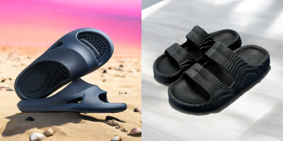 ventus Men Flip Flops(Blue, Black , 8)