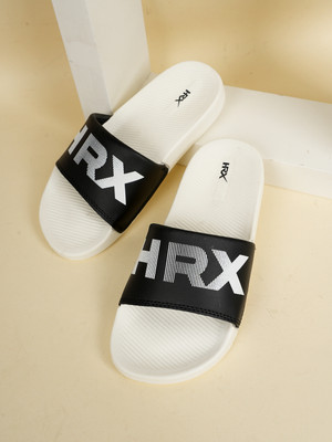 HRX by Hrithik Roshan Men Slides(White, Black , 8)