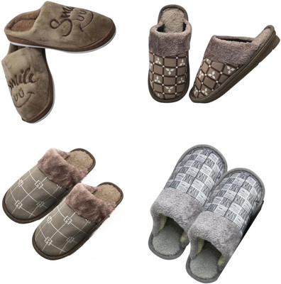 Mahi Enterprises Men Flip Flops(Brown, Beige, Beige, Grey , 6)