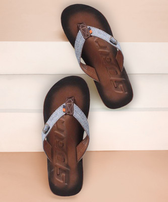 Sparx Men SFG-37 Flip Flops(Brown, White , 6 UK/India)